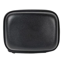 Accessories Black Wear Resistant Zipper Rod Storage Faux Leather Outdoor Hard Shell Waterproof Anti Fall Portable Fishing Bag