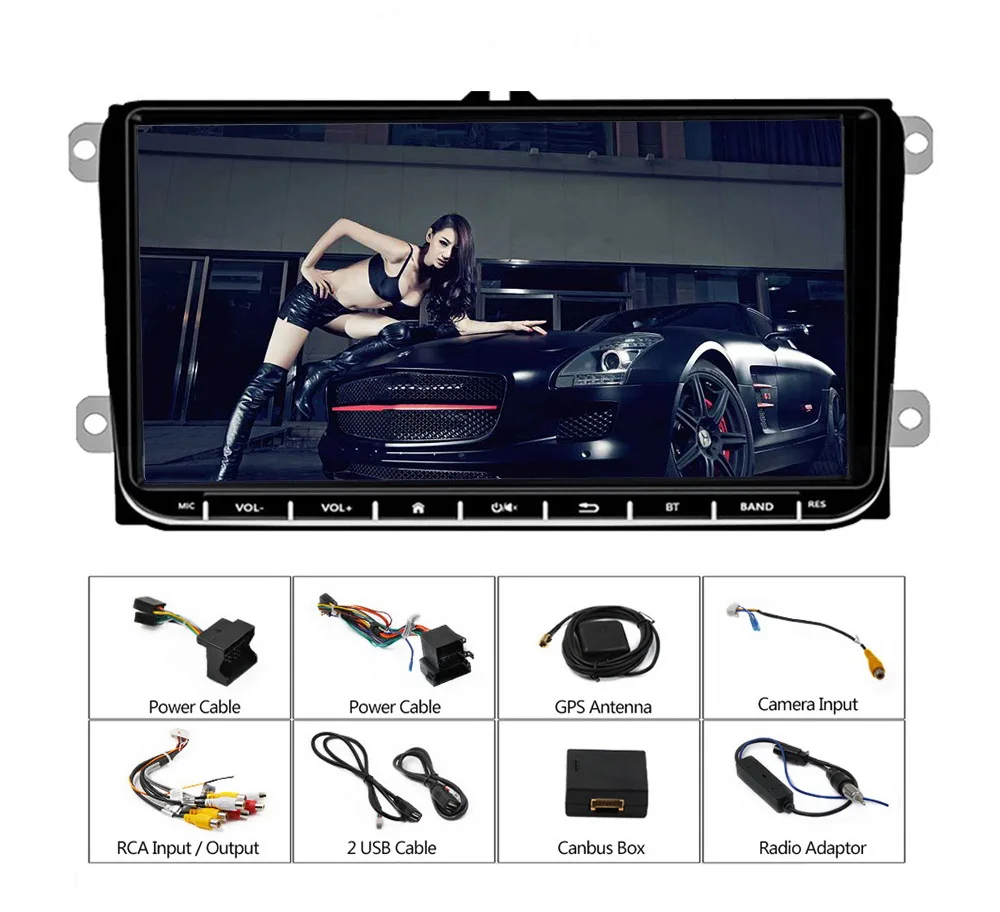 MP5 плеер 2 Din 9 &quotдля Bora Golf VW Polo Passat B6 B7 Touran Android Mirror Link мультимедиа стерео радио GPS