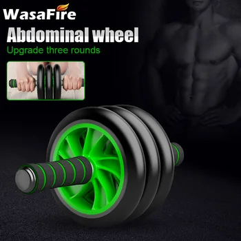 

Abdominal Roller Double/Three Wheeled Ab Wheel No Noise Muscle Training Abs Rollers Gym Home Fitness Equipment with Hassock