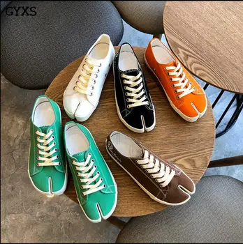

Female 2020 new net red casual horseshoe toe flat shoes