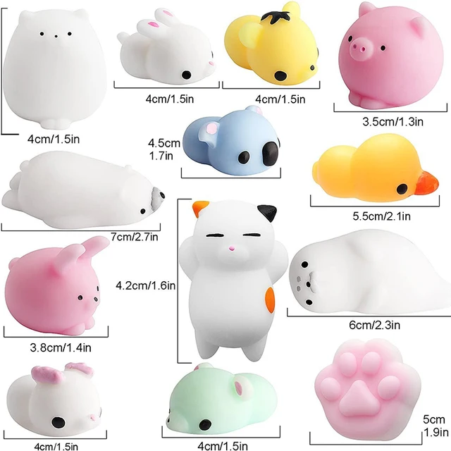 Mochi Squishy Animal Toys Stress Relief Toys Mochi Animals Toys Mini Animals Cat Cute Kawaii Decompression Toy Christmas Gift 3