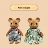 Girl Pretend Game Set Children Simulation Forest Animal Family 1:12 Scale Doll House Furniture Miniature Rabbit Maple Cat Koala 5