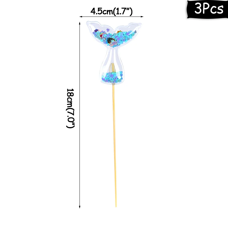 WEIGAO Русалочка топперы на торт для вечеринки Топпер для торта «С Днем Рождения» День Рождения украшения для вечеринки дети под водой вечерние принадлежности - Цвет: P