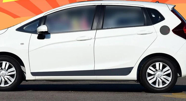 Автомобильный Стайлинг наклейка из углеродного волокна автомобильный боковой Стикер на автомобильную юбку автомобильные аксессуары для Honda Fit/Jazz GK5 3rd GEN
