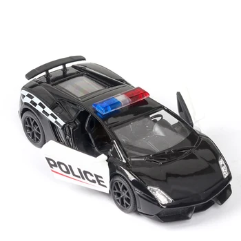 

Hot 1:36 scale wheel police super sport car germany bull logo Lambor LP570-4 Gallardo metal model diecast pull back vehicle toys