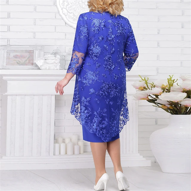 SALE Plus Size Mother Of The Bride Dresses With Lace Cape Wedding Party Gown  Elegant 3/