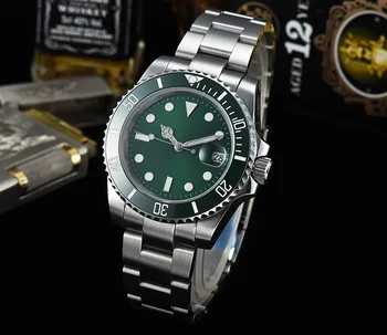

40mm men's watch green rlx watches ceramic bezel sapphire glass automatic sports stainless steel bracelet Z-6