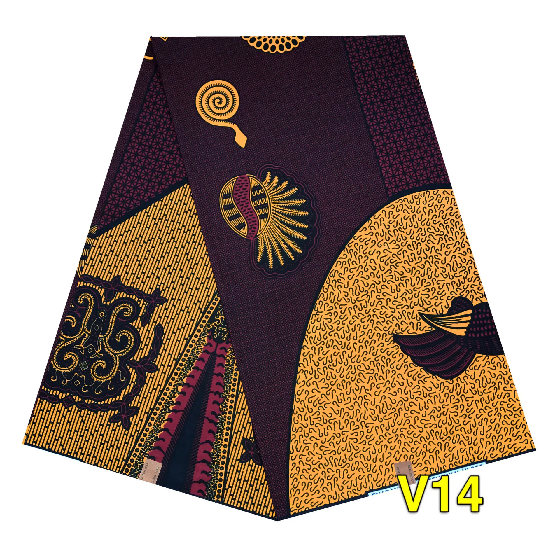 Ткань RONVITAL, восковая Ткань, хлопок, сделай сам, материал Анкара, Ткань 6 ярдов/шт,, Женская ткань