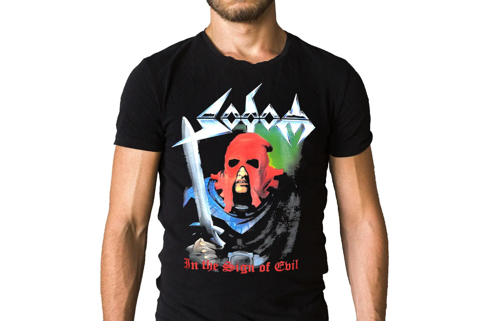 Sodom In The Sign Of Evil 1984 футболка с изображением обложки альбома | Мужская одежда