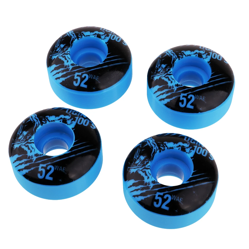 4pcs 52mm 100A High Performance Skateboard Wheels Durable PU Skate Wheels 100A Skateboard Part