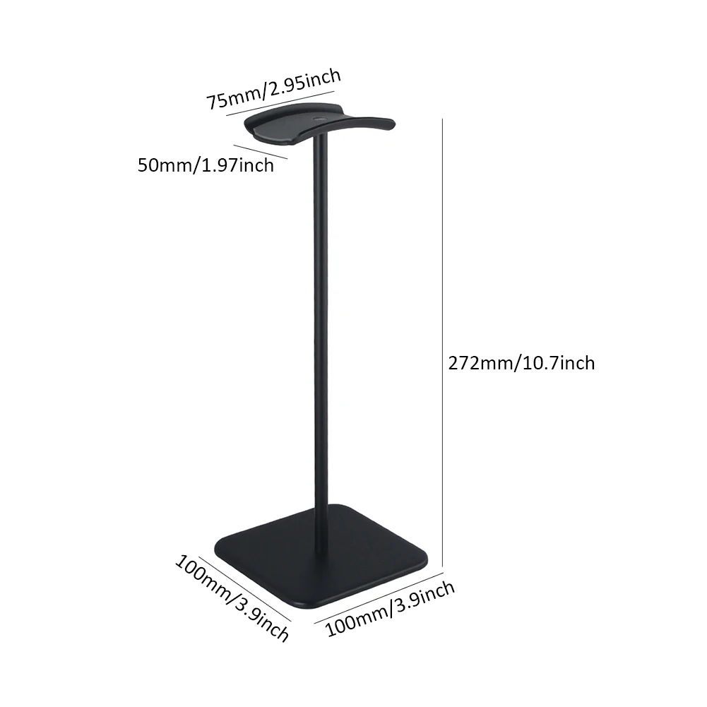 Universal Holder Solid Base Detachable Display Support Bar Headphone Stand Aluminum Alloy Home Office Hanger Organizer Table