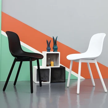 

Nordic Wrought Iron Plastic Chair Restaurant for Dining Chair Restaurant Office Business Home Bedroom Living Room Plastic Chair