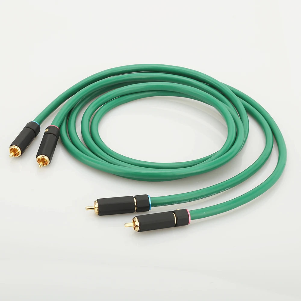 

1 Pair HI-End 2328 Audio Cable RCA connector wire HIFI RCA Cable 6N OFC RCA Male to Male Audio Cable