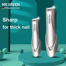 Набор кусачек MR.GREEN для ногтей, профессиональные маникюрные щипчики из нержавеющей стали, 2 размера, для толстых/тонких ногтей, инструменты для ногтей Набор кусачек MR.GREEN для ногтей, профессиональные маникюрные щипчики из нержавеющей стали, 2 размера, для толстых/тонких ногтей, инструменты для ногтей