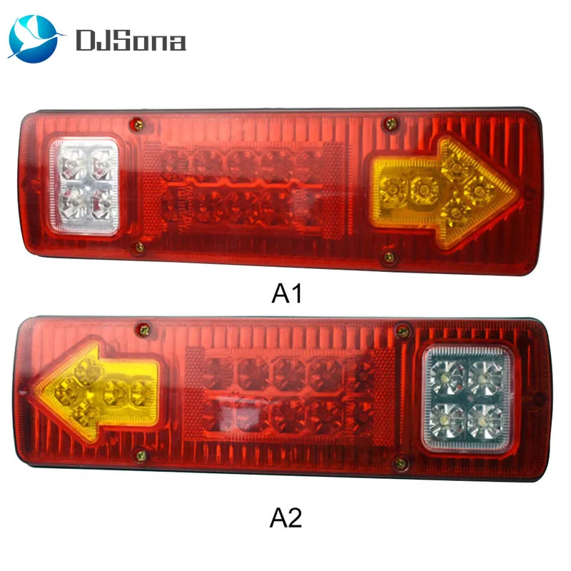 

1Pcs 12V 24V LED Caravan Lighting Trailer Truck Light Caravan Truck Tail Light Turn Signal Reverse Brake Rear Lamp