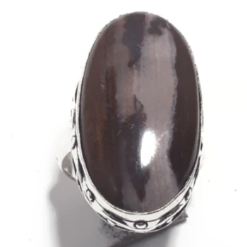 

Genuine Jasper Ring Silver Overlay over Copper , Size: 7.5 , R6732