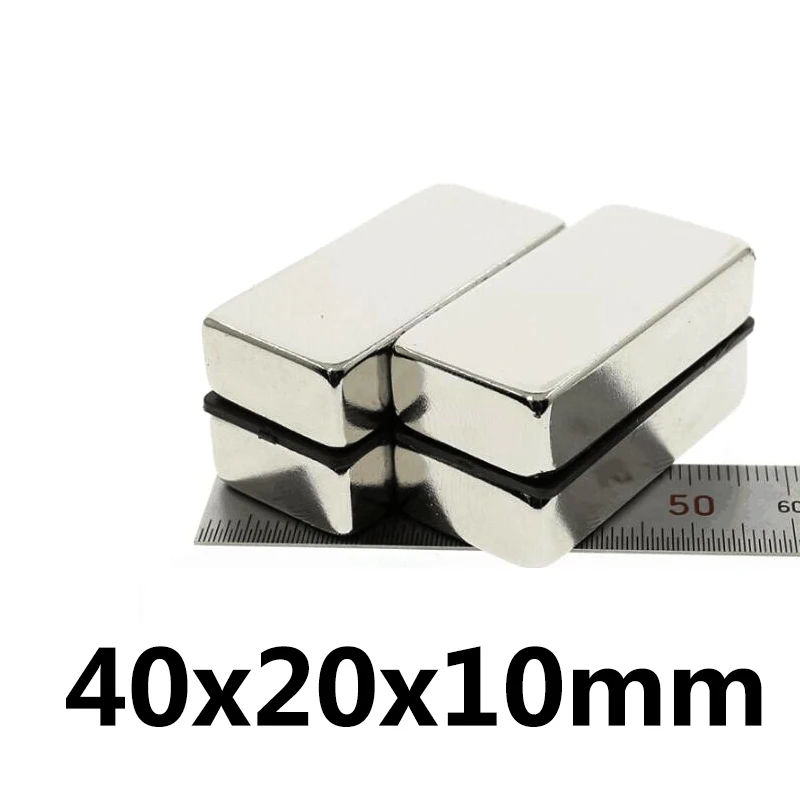 

100/200/300pcs N35 40x20x10mm Super Neodymium Cuboid Rare Earth Magnet StrongMagnets 40*20*10 mm Block