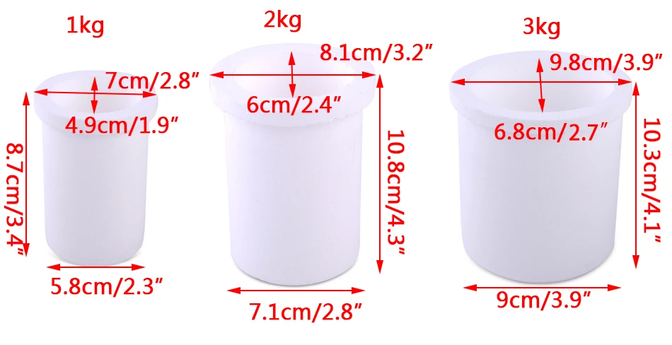 LETAOSK белый Кварцевый тигель чашка пресс-форма для литья прессформы для плавления металла цвета: золотистый, серебристый лом 1кг 2кг 3кг кг