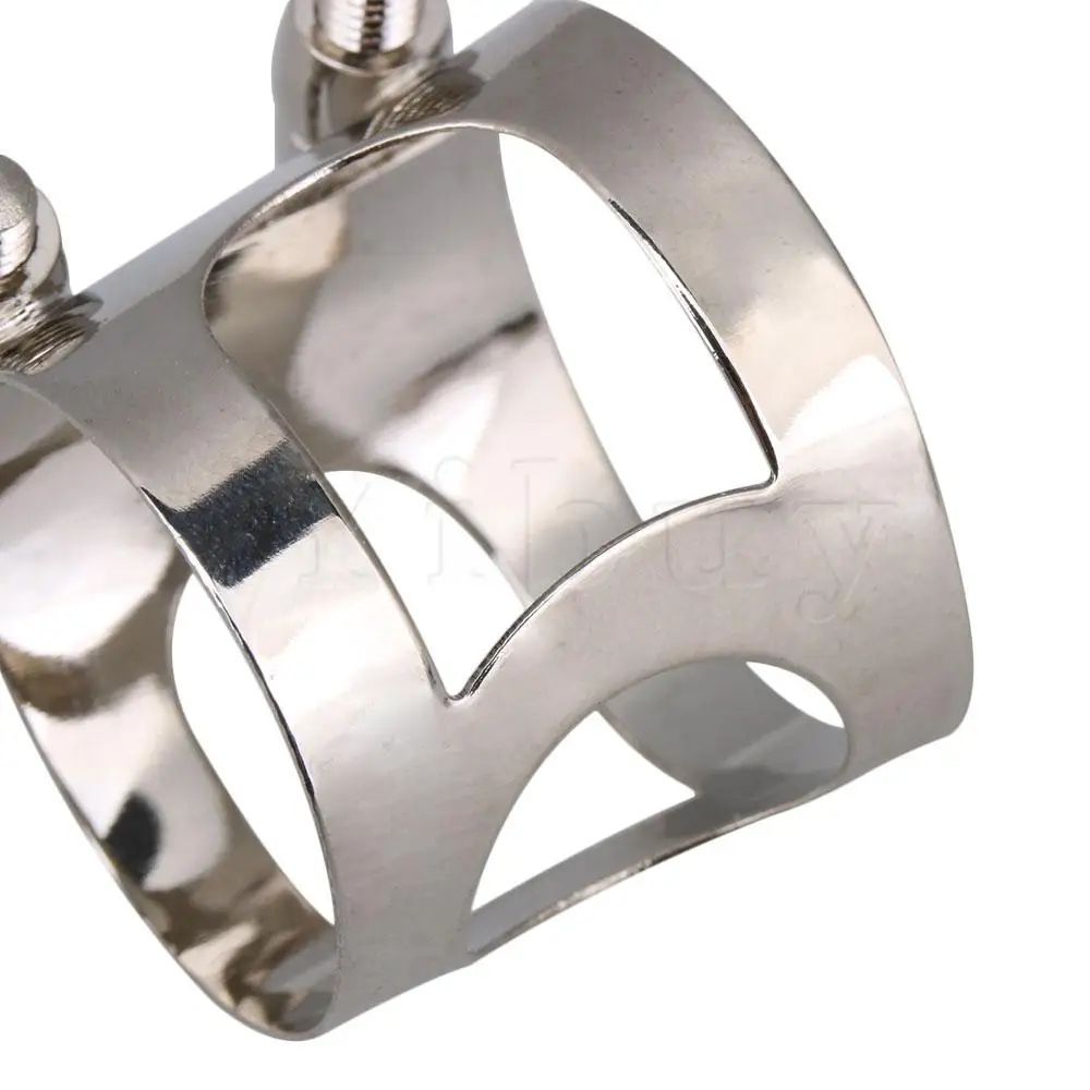 Yibuy никель цвет альтсаксофон, саксофон Ligature 25x4 мм для бакелитовых мундштук