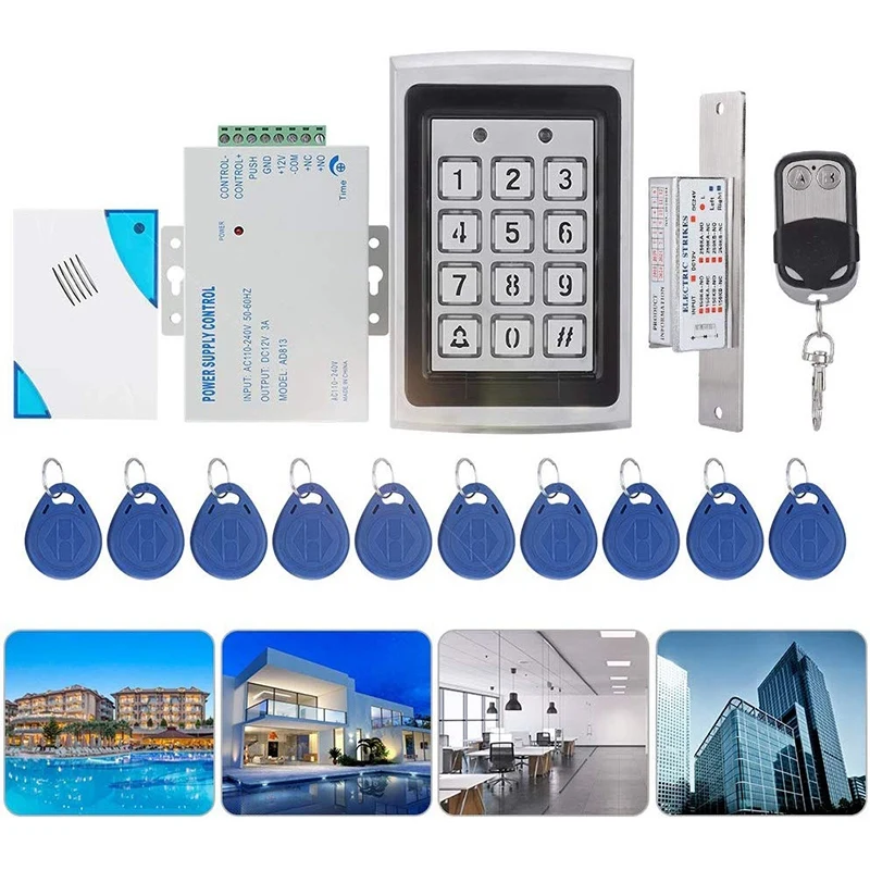 TZF005 04 RFID Клавиатура система контроля доступа Комплект Дверной замок 125 кГц EM