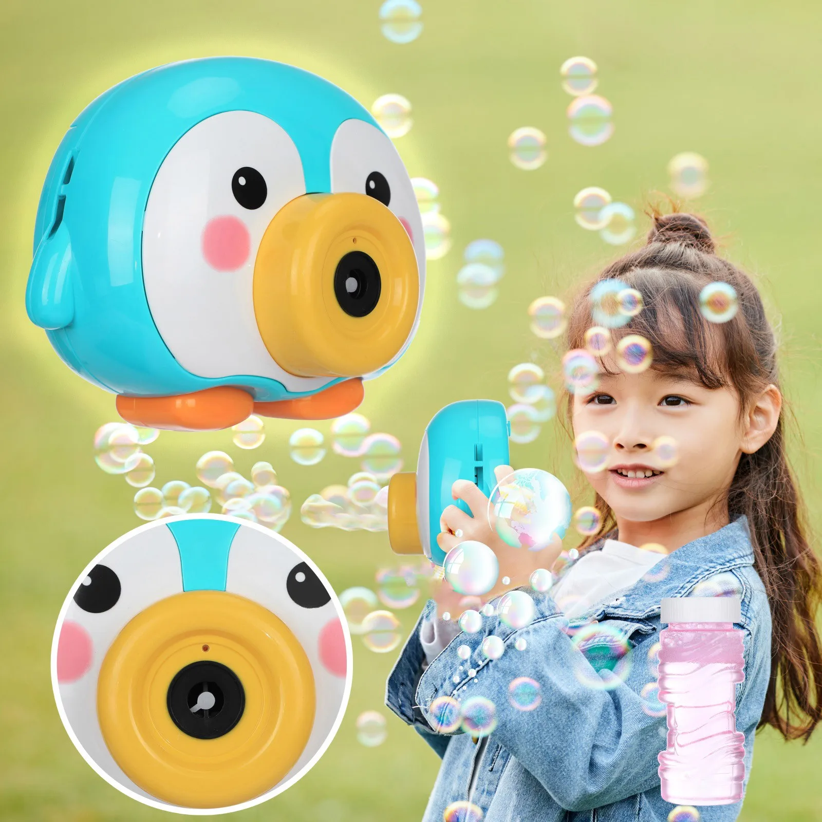 Penguin Bubble Automatic Bubble Machine with Bubble Solution for Kids Toddlers 