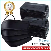 Mascarilla 50Pcs Disposable Face Mask Masks Non-wove 3 Layer Adult Filter Anti Dust Breathable Earloop Mouth Mask Mascarillas 1