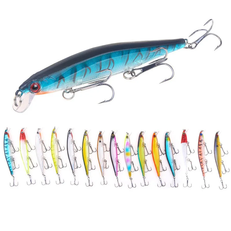 

12.9g/11cm Fishing Lure Floating Wobblers Minnow Fish Lure Crank Bait Fishing Hook Lure Artificial Crank Hard Bait Fish Lures