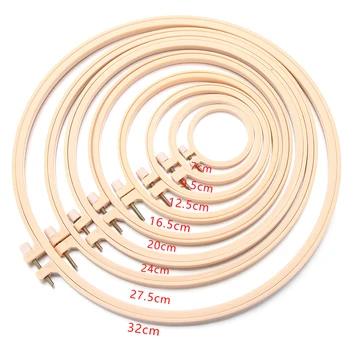 7-32cm DIY Frame Embroidery Hoop Ring Needlecraft Cross Stitch Machine Round Loop Beginners Hand Household Sewing Tools
