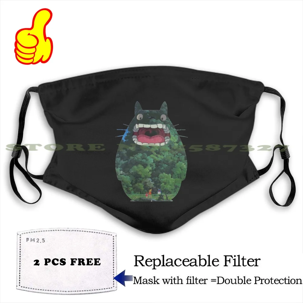 Маска для лица Totoro с фильтром Мой сосед Тоторо студия ghiали аниме мультяшный
