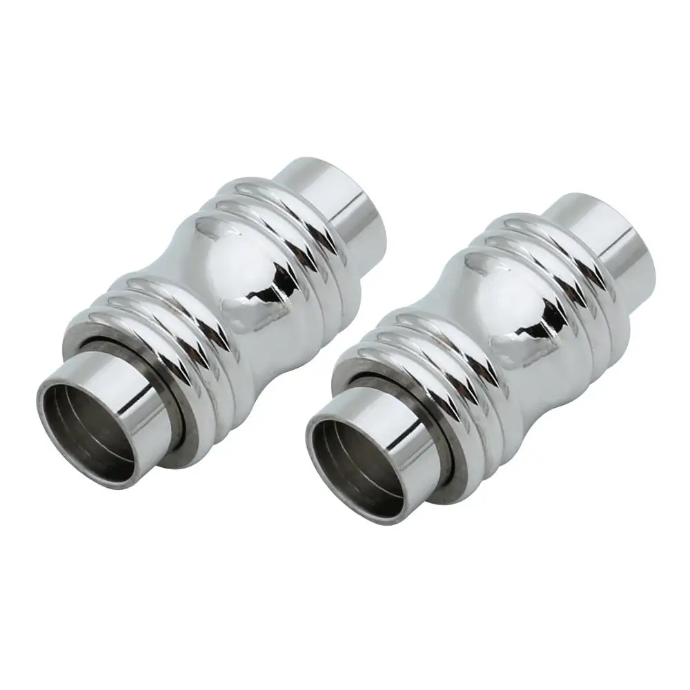 

Fostfo 2pcs/lot Hole 6mm Stainless Steel Magnetic Clasps For Round Leather Bracelets End Connector Jewelry Handmade Accessories