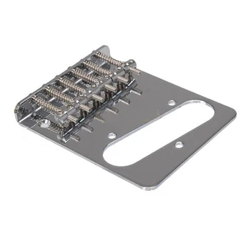 

Chrome Tele Bridge For 10.5mm Electric Guitar through body & bridge string