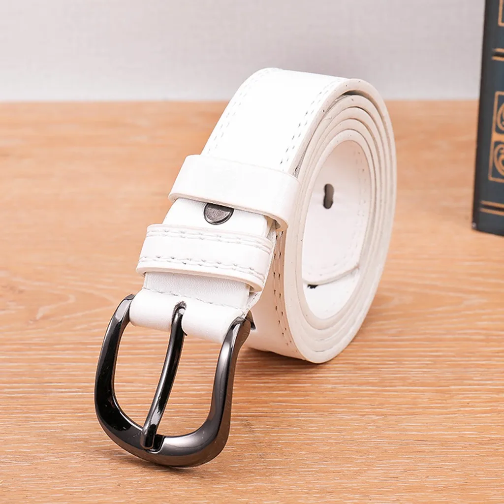 

Sewing ladies casual classic belt Fashion New leather Girdle Buckle Belt Pure Color Waistband Belt Loose trousers with accessori