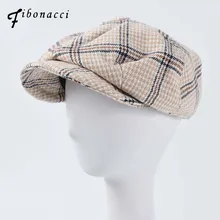 Мужская кепка газетчика Берет шерстяной головной убор твид Gatsby восьмиугольная клетчатая Женская винтажная брендовая зимняя Весенняя шляпы с утконосами