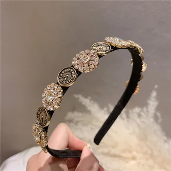 

MWSONYA 2020 Hot Sale Headband Simple Rhinestone Black Headbands Elegant Women Headband