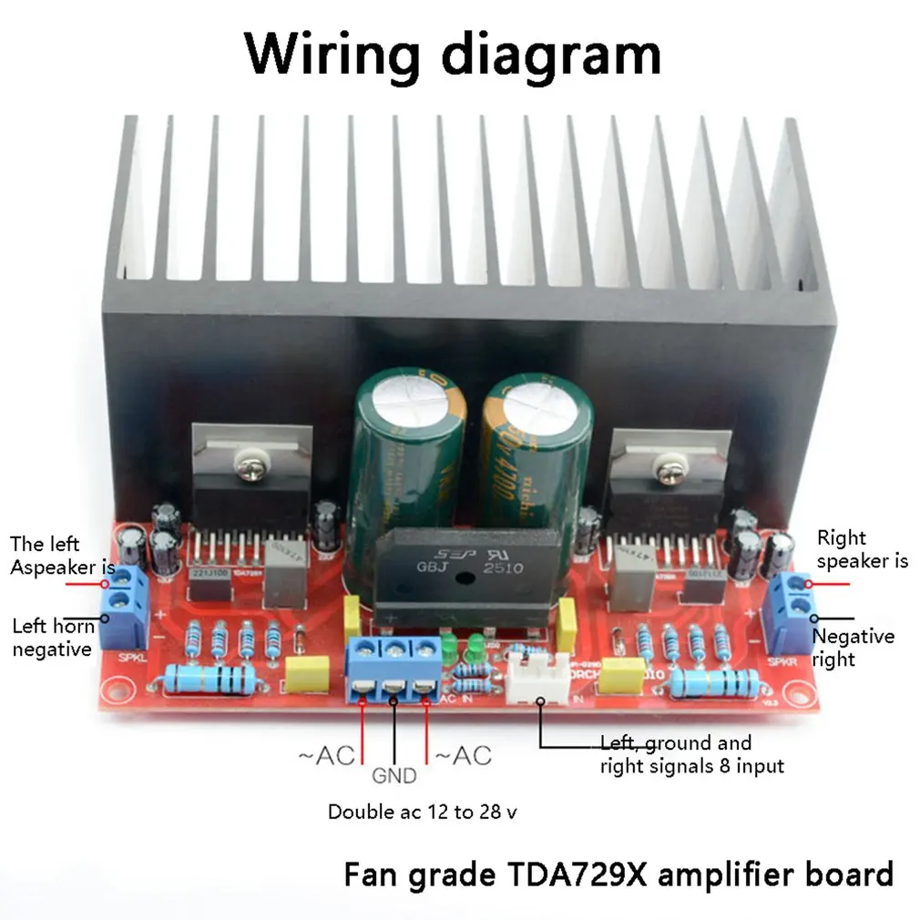 Двойной AC12-32V 2,0 канальный 100+ 100 Вт TDA7293 HIFI стерео аудио усилитель модуль Плата DIY комплект готовой продукции