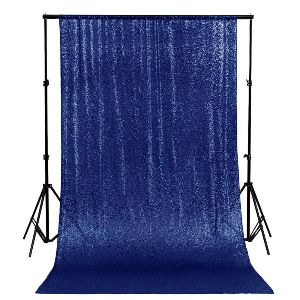 Shinybeauty блестки фон прозрачный белый фон для Свадебный Блестящий Свадебный декор Curtain-M190729 - Цвет: Navy Blue