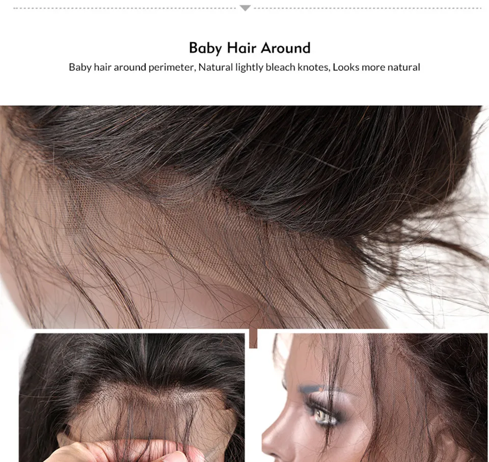 Высокая плотность 180 250 прямые 360 кружевных фронтальных париков с детскими волосами отбеливатель узлы HD Кружева Фронтальные человеческие волосы парики для женщин Lwigs