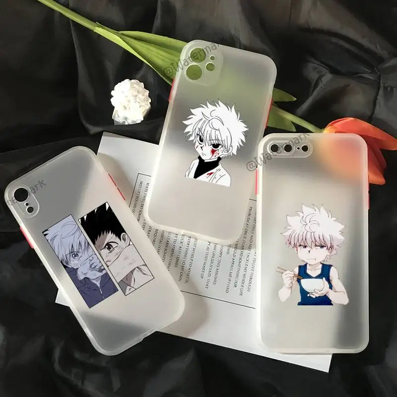 Чехол для телефона Hunter X Killua белый матовый полупрозрачный чехол IPhone 11 12 Pro Max Xs Xr 8 7