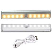 Беспроводная светодиодная подсветка под шкаф PIR датчик движения лампа 10 светодиодный s для шкафа шкаф кухонный светильник ing светодиодный ночной Светильник