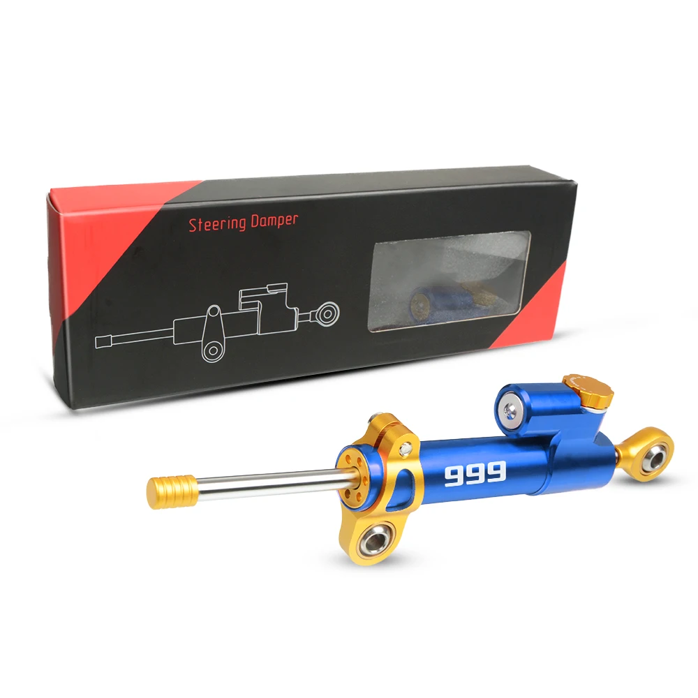 Для поездок на мотоцикле DUCATI 999 999S 999R 2003-2006 2005 2004 2003 Аксессуары для мотоциклов Регулируемый рулевой демпфер Стабилизатор Управление логотип 999