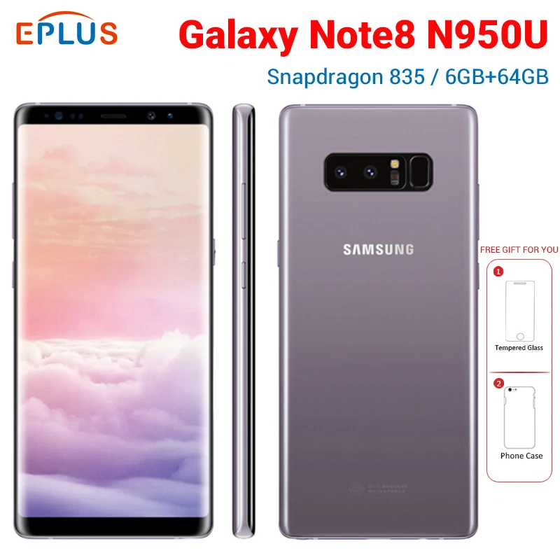 Samsung Galaxy Note8 Note 8 N950U AT&T Mobile Phone 4G LTE 6GB RAM 64GB ROM Snapdragon 835 Octa Core 6.3\