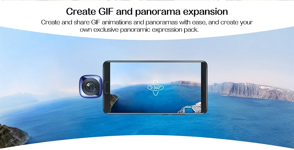 Оригинальная камера huawei envision 360 HD 3D камера с широким углом обзора CV60 объектив внешняя панорамная Спортивная камера для телефона s