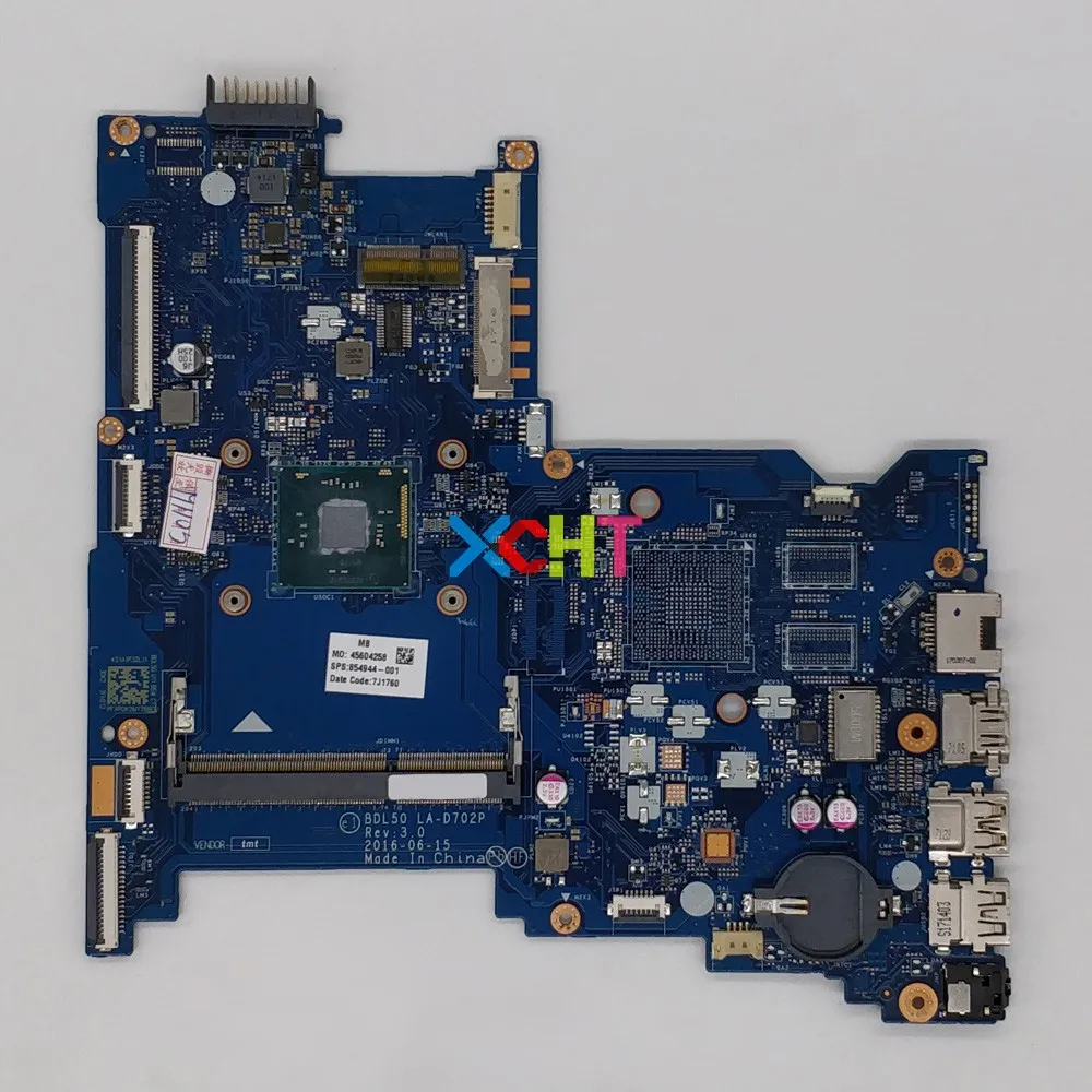 854944-001 854944-601 BDL50 LA-D702P UMA w N3060 Процессор для hp Тетрадь 15-Ай серии PC Материнская плата ноутбука