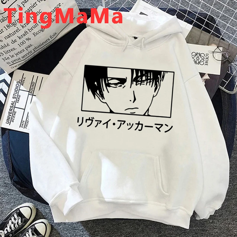 

Attack on Titan Japanese Anime Hoodies Men Kawaii Cartoon Shingeki No Kyojin Titans Attack Streetwear Unisex Sweatshirts Male