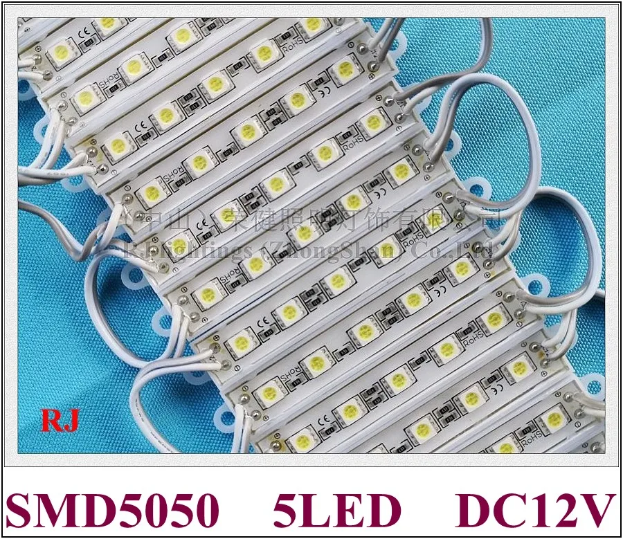 waterproof LED module advertising light for sign letter SMD5050 5led 0.24W/led 1.2W DC12V IP65 70lm free shipping |