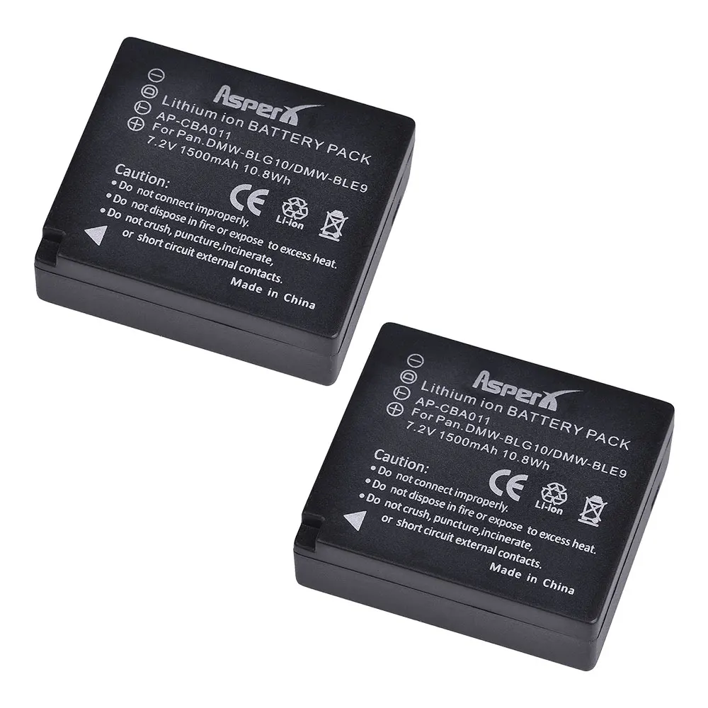 Batteria e caricabatterie compatibili per Panasonic Lumix TZ90, TZ100, GX80, DC-TZ90, LX100, TZ-80 e TZ101 - DMW-BLG10E e DMW-BLE9. 54