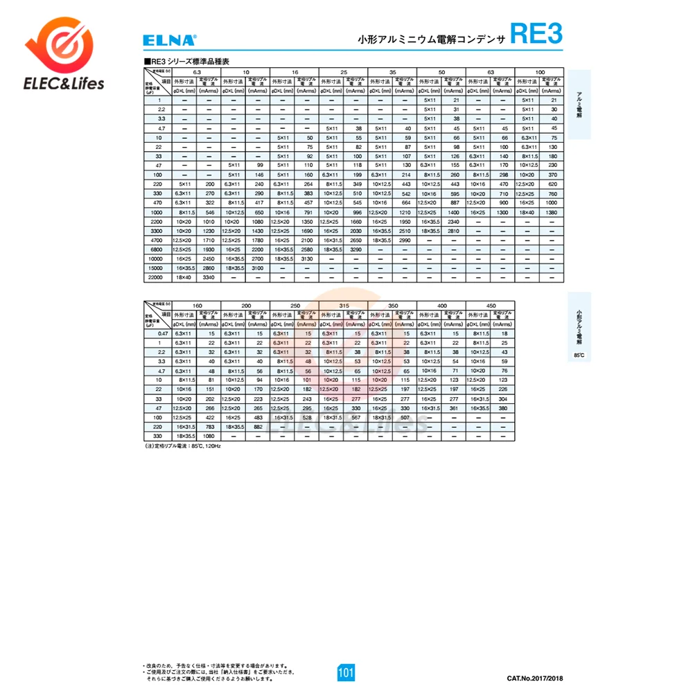 10 шт. Японский ELNA алюминиевый электролитический конденсатор RE3 16V 220μF конденсаторы низкой емкости ESR 6,3*11 мм