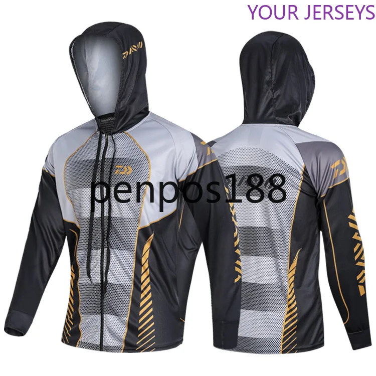 

2020 New Daiwa Men Fishing Clothings Windproof Zipper Jacket Anti-Mosquito Coat Fishing Jersey Running Riding Fishing Clothes