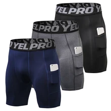 3 упаковки мужские шорты для бега тренировочный марафон быстросохнущие Фитнес Спортивные Компрессионные шорты Активные тренировки спортивные шорты с карманом