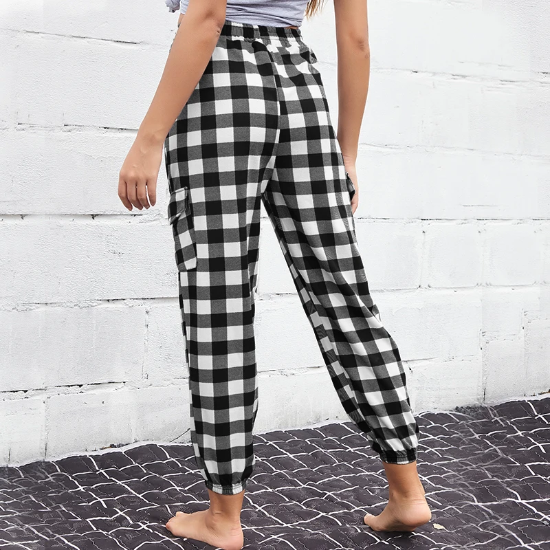 Trousers Women's New Plaid Casual Pants Women's Summer Loose Drape Straight Wild Wild Foot Pencil Pants 2020 New